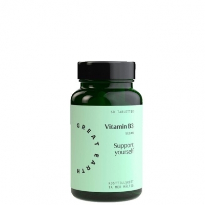 Great Earth Vitamin B3 Niacin 60 tabletter